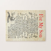 息子ギフト |お世話になっております ジグソーパズル (横)