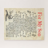 息子ギフト |お世話になっております ジグソーパズル (横)