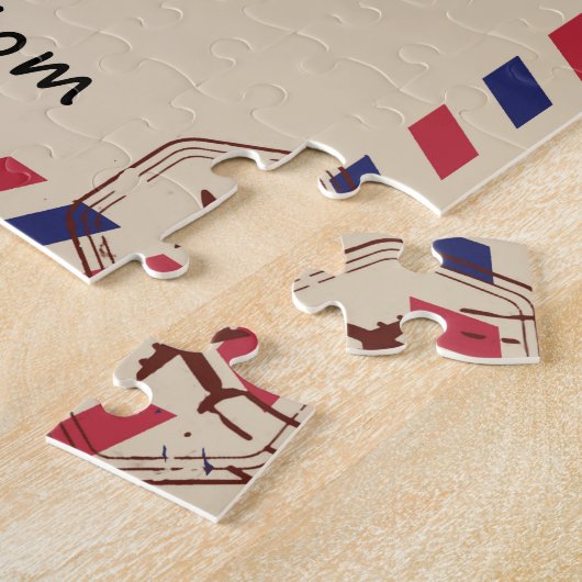 息子ギフト |お母さんからの息子への手紙 ジグソーパズル (側面)