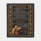 息子パーソナライズされたから母に母を愛せよ フリースブランケット (正面)