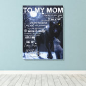 息子パーソナライズされたから母に キャンバスプリント (インサイチュ (ウッドフロア))