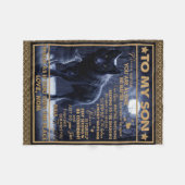 息子パーソナライズされたに息子の誕生日プレゼント フリースブランケット (正面(横))