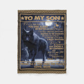 息子パーソナライズされたに息子の誕生日プレゼント フリースブランケット (正面)