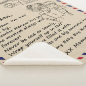 息子パーソナライズされたに、ママの毛布からの手紙を。 シェルパブランケット (3/4)