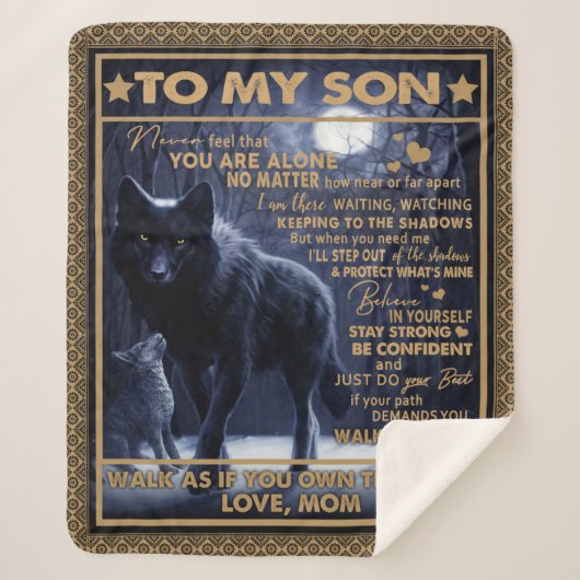 息子パーソナライズされたの誕生日に シェルパブランケット (正面)