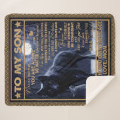 息子パーソナライズされたの誕生日に シェルパブランケット (正面(横))