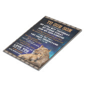 息子パーソナライズされたへの手紙、息子の誕生日ギフト ノートパッド (アングル)