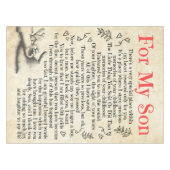 息子パーソナライズされた宛の手紙 テーブルクロス (正面(横))