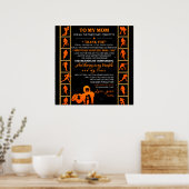 息子パーソナライズされた野球から私の母へ遊 ポスター (キッチン)