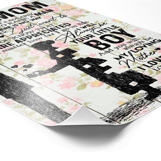 息子ママへの贈り物ママのためのママ、ママ誕生日ギフトアイディア フォトプリント            (角)