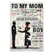 息子ママへの贈り物ママのためのママ、ママ誕生日ギフトアイディア フォトプリント            (正面)