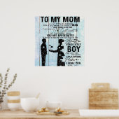 息子ママへの贈り物、私のママへの贈り物にパーソナライズ手紙 ポスター (キッチン)