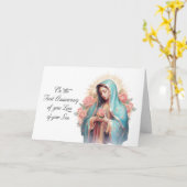 息子メアリの亡賛美一周年 カード (黄色い花)