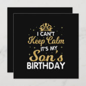 息子保の誕生日の贈り物が落ち着かない シーズンカード (正面/裏面)