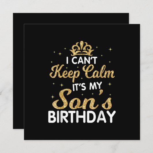 息子保の誕生日の贈り物が落ち着かない シーズンカード (正面/裏面)