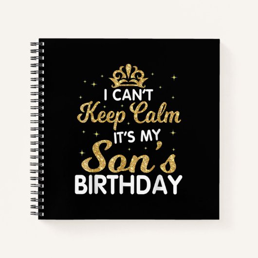 息子保の誕生日ギフトを落ち着かせてはいけない ノートブック (正面)