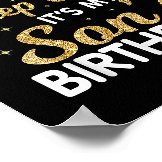 息子保の誕生日ギフトを落ち着かせてはいけない ポスター (角)