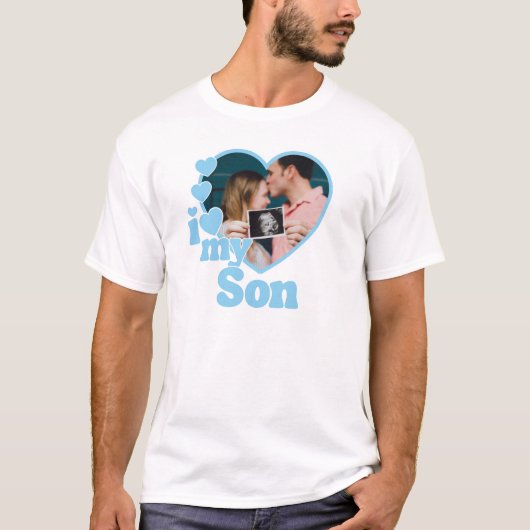 息子大好きハートの写真 Tシャツ (正面)