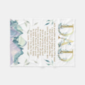 息子娘の子から新しい父親の夫 フリースブランケット (正面(横))