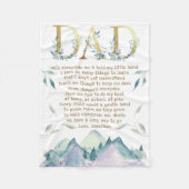 息子娘の子から新しい父親の夫 フリースブランケット (正面)