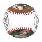 息子感動的への言葉カスタム2枚の写真 野球ボール (裏面)