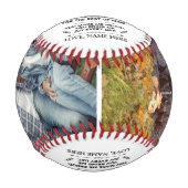 息子感動的への言葉カスタム2枚の写真 野球ボール (正面)