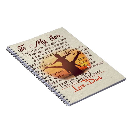 息子最高のへの贈り物 |自分の引用文 ノートブック (右側)