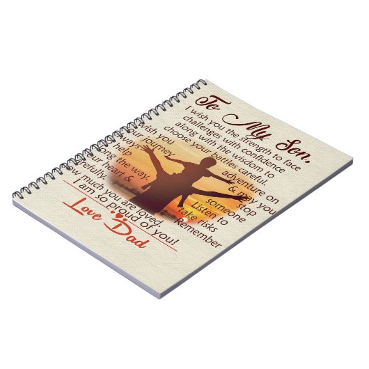 息子最高のへの贈り物 |自分の引用文 ノートブック (左側)