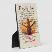 息子最高のへの贈り物 |自分の引用文 フォトプラーク (側面)