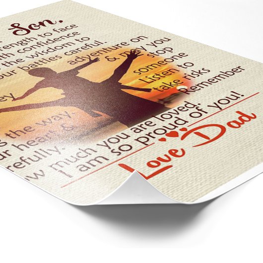 息子最高のへの贈り物 |自分の引用文 フォトプリント            (角)