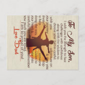 息子最高のへの贈り物 |自分の引用文 ポストカード (正面)