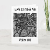 「息子様」のお客様の人生への乗り換え – 誕生日のご要望 カード (正面)