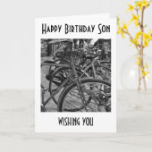 「息子様」のお客様の人生への乗り換え – 誕生日のご要望 カード (黄色い花)