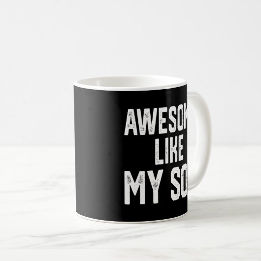 息子素晴らしの父の日の母の日のように コーヒーマグカップ (正面右)