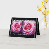 息子結婚様のお祝い結婚 カード (黄色い花)