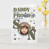 息子軍隊のパパの誕生日のために カード (黄色い花)