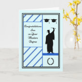 息子2のマスターズ学位カード カード (黄色い花)