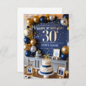 息子30歳の誕生日カード 招待状 (正面/裏面)