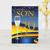 息子30歳の誕生日グリーティングカードスペシャルソン カード (黄色い花)