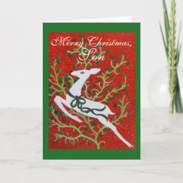 息子、クリスマスカード シーズンカード