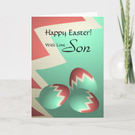 息子/ハッピーイースター – パステルイースターエッグ シーズンカード