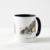 息子…マイフレンドウォーターカラーウルフアート マグカップ (正面右)