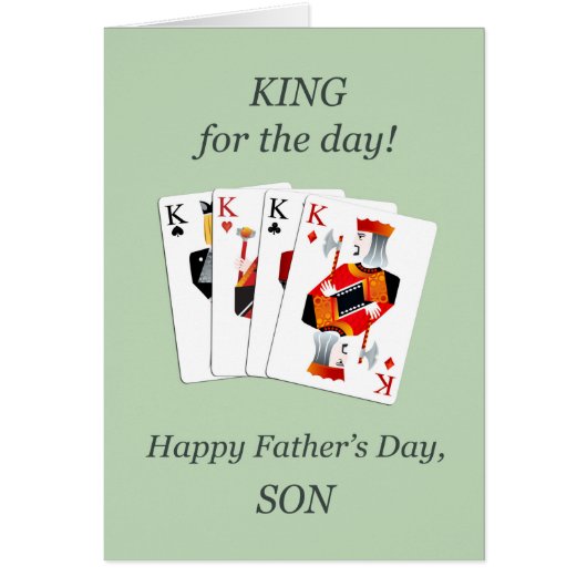 息子、父の日、王の日のトランプ (正面)