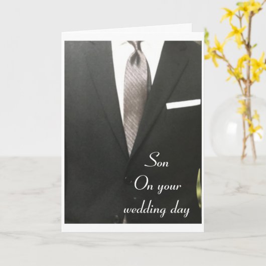 **息子**結婚おめでとう カード (黄色い花)