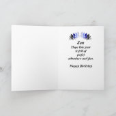 息子、誕生日、自転車、親からおもしろい循環 カード (内部)