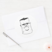 息子I不適任父激怒漫画ミーム ラウンドシール (封筒)