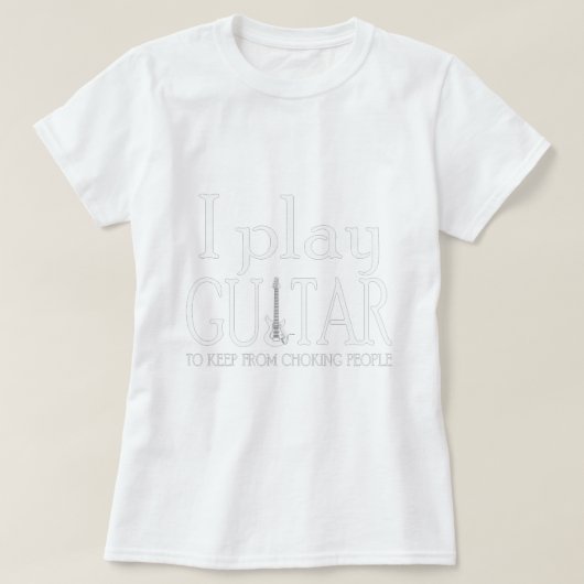息遊が詰ま保るためのギター Tシャツ (デザイン正面)