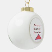 息、信じ受けインスパイアのオーナメント セラミックボールオーナメント (左)