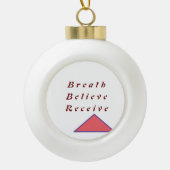 息、信じ受けインスパイアのオーナメント セラミックボールオーナメント (正面)
