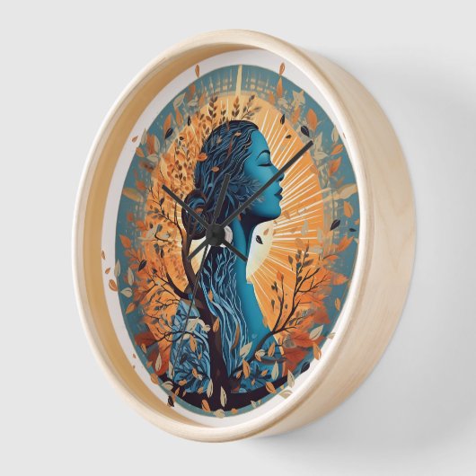 息 – 命の本質 壁時計 (傾斜)